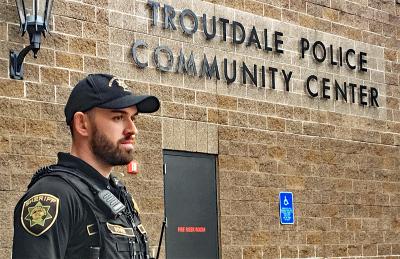 Multnomah County Sheriff’s Deputy Nick Bohrer is Troutdale’s first Community Resource Deputy.