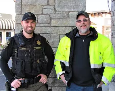 Former Troutdale Police officers Nick Bohrer, left, and Joe Storagee, have taken new roles with the City.