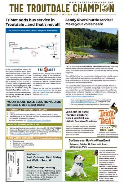 Click to open the latest edition of The Troutdale Champion