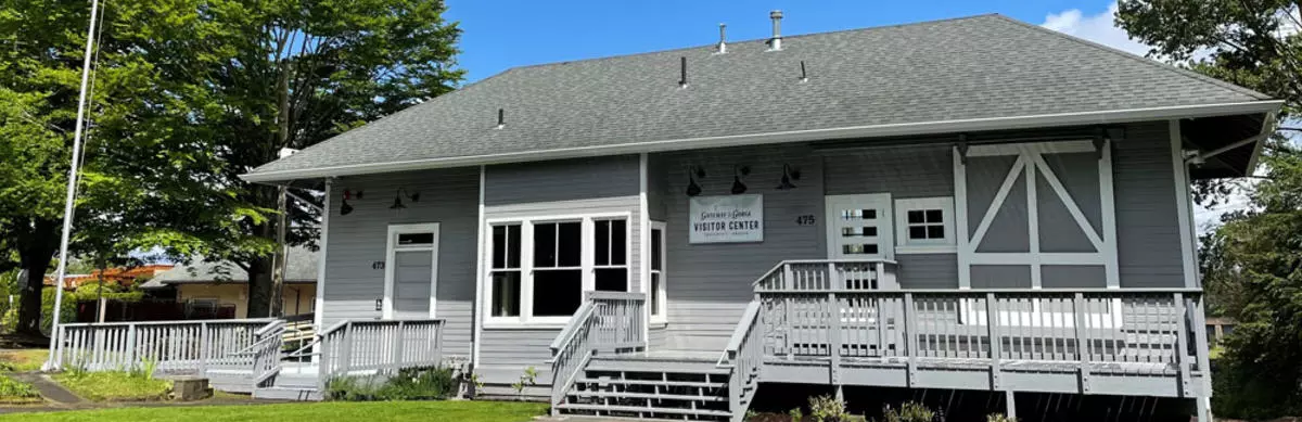 Exterior of the Gateway to the Gorge Visitor Center in downtown Troutdale