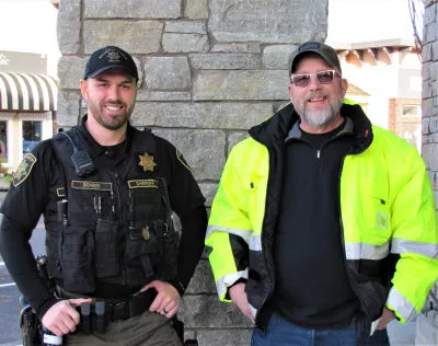 joe_nick1.jpg Former Troutdale Police officers Nick Bohrer, left, and Joe Storagee, have taken new roles with the City.