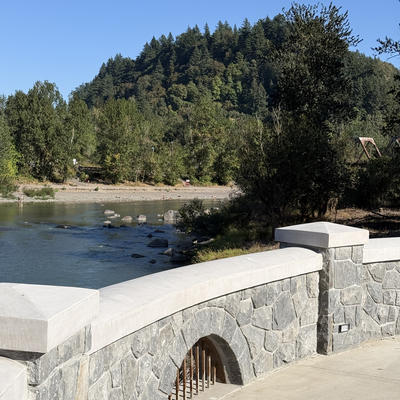 Overlook of Sandy River in Sharon Nesbit Heritage Park