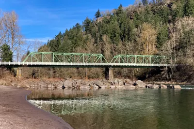 The bridge spanning the Sandy River on the Historic Columbia River Highway was built in 1912