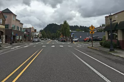 County crews will apply new lane striping on Historic Columbia River Highway near Buxton Road.