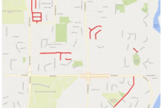 Troutdale Pavement Maintenance 2026 Slurry Map