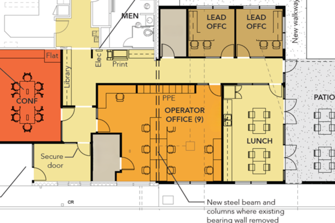 Floor plan of the WPCF expansion in Troutdale