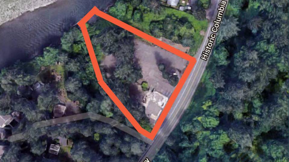 Map showing property line of 28242 E. Historic Columbia River Hwy.